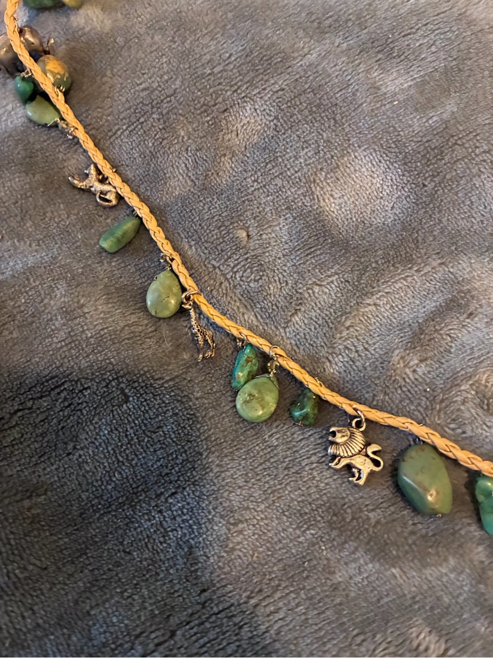 Bohemian Style Animal Silver Jade Astrology Charm Necklace